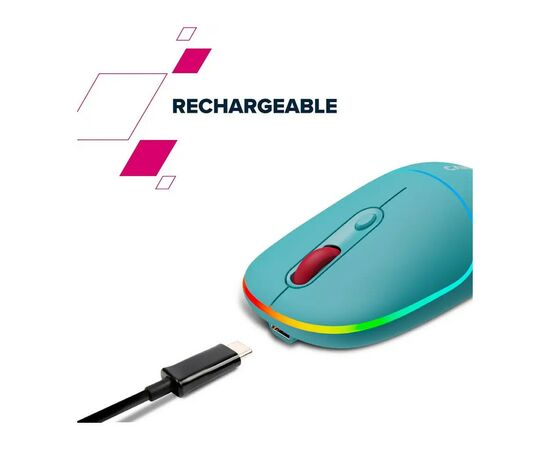 Мышка Canyon MW-22 Dual Band RGB Wireless Dark Cyan (CNS-CMSW22DC), изображение 7 Мышка Canyon MW-22 Dual Band RGB Wireless Dark Cyan (CNS-CMSW22DC), изображение 7