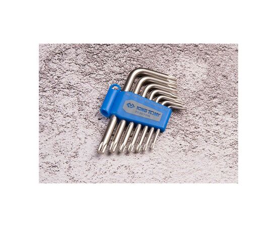 Ключ KING TONY Г-подібний Torx Т10-Т40, 7 шт. (20307PR), зображення 2 Ключ KING TONY Г-подібний Torx Т10-Т40, 7 шт. (20307PR), зображення 2