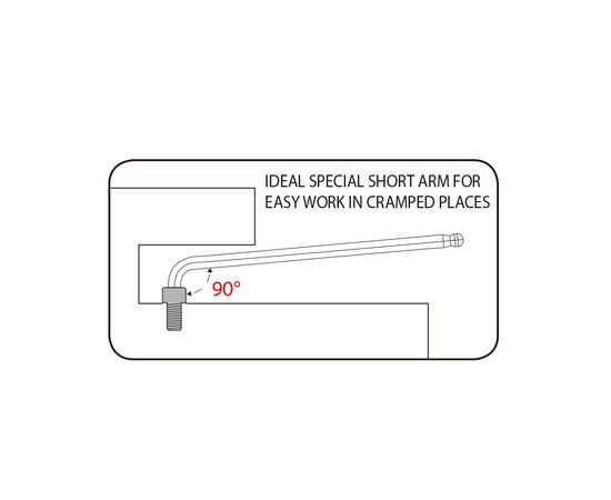 Ключ KING TONY шестигранный 9 шт. Г-образный с шариком 1,5-10 мм (201A09MR), изображение 2