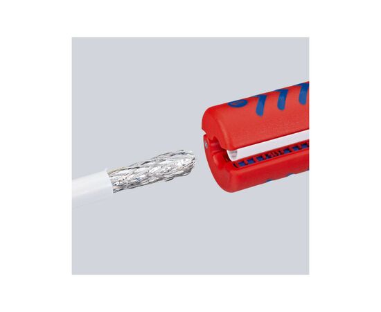 Съемник изоляции KNIPEX для коаксиальных кабелей (16 60 100 SB), изображение 3 Съемник изоляции KNIPEX для коаксиальных кабелей (16 60 100 SB), изображение 3