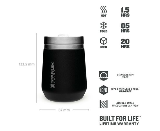 Термокружка Stanley Everyday Matte Black 0.3 л (6939236401029), изображение 5 Термокружка Stanley Everyday Matte Black 0.3 л (6939236401029), изображение 5