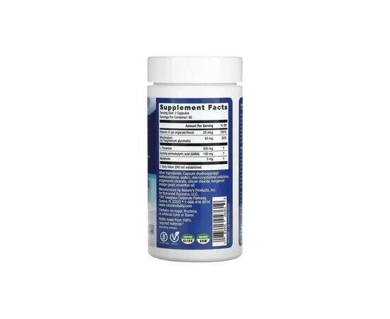 Минералы Natural Vitality Спокойный сон с эфирным маслом бергамота, CALM, Sleep Capsules wi (PTG-04361), изображение 2 Минералы Natural Vitality Спокойный сон с эфирным маслом бергамота, CALM, Sleep Capsules wi (PTG-04361), изображение 2