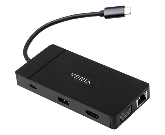 Концентратор Vinga USB-C 3.1 to VGA+HDMI+RJ45+3xUSB3.0+USB2.0+SD/TF+PD100W+Audio (VHYC10), изображение 5 Концентратор Vinga USB-C 3.1 to VGA+HDMI+RJ45+3xUSB3.0+USB2.0+SD/TF+PD100W+Audio (VHYC10), изображение 5