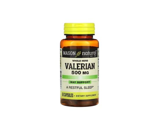 Витаминно-минеральный комплекс Mason Natural Валериана, 500 мг, Whole Herb Valerian, 60 капсул (MAV-11525)
