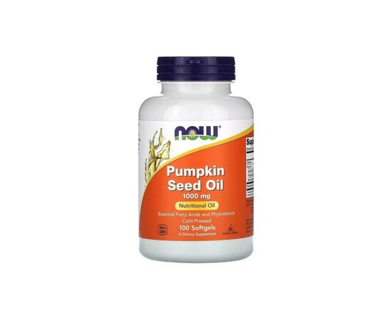 Вітамінно-мінеральний комплекс Now Foods Олія насіння гарбуза, 1000 мг, Pumpkin Seed Oil, 100 гелевих капсул (NOW-01840)