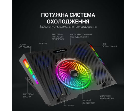 Подставка для ноутбука GamePro CP740, изображение 6 Подставка для ноутбука GamePro CP740, изображение 6