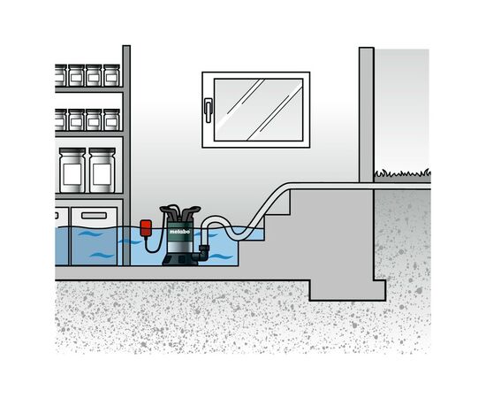 Погружной насос Metabo TP 7500 SI, 300Вт, 7500л/ч, для чистой воды (0250750013), изображение 3 Погружной насос Metabo TP 7500 SI, 300Вт, 7500л/ч, для чистой воды (0250750013), изображение 3