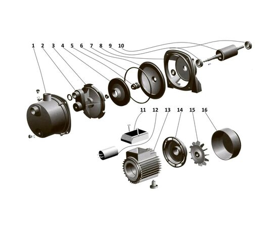 Циркуляційний насос Optima поверхневий JET100S-PL, 3.6м куб., 1.1кВт, 230В (7579), зображення 6