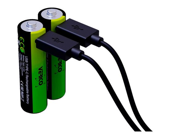Аккумулятор Verico AA USB Type-C 1700mAh 1.5V Li-ion * 2 (LoopEnergy) (1UDBT-A1WEA2-NN), изображение 2 Аккумулятор Verico AA USB Type-C 1700mAh 1.5V Li-ion * 2 (LoopEnergy) (1UDBT-A1WEA2-NN), изображение 2