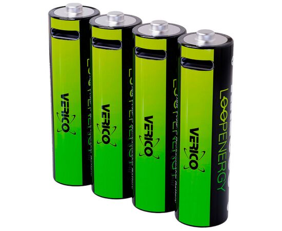 Аккумулятор Verico AAA USB Type-C 600mAh 1.5V Li-ion * 4 (LoopEnergy) (1UDBT-A2WEBC-NN)