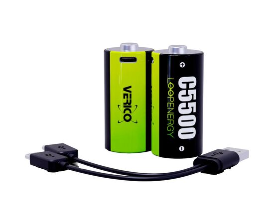 Аккумулятор Verico C/R14 USB Type-C 3700mAh 1.5V Li-ion * 2 (LoopEnergy) (1BTOV-A4N0A2-NN), изображение 2 Аккумулятор Verico C/R14 USB Type-C 3700mAh 1.5V Li-ion * 2 (LoopEnergy) (1BTOV-A4N0A2-NN), изображение 2
