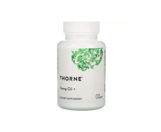 Трави Thorne Research Конопляна олія, 30 Гелевих капсул (THR00677)