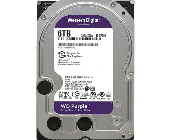Жесткий диск 3.5" 6TB WD (# WD63PURZ #)