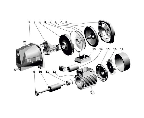 Циркуляційний насос Optima поверхневий JET150-PL, 3.6м куб., 1.3кВт, 230В (8097), зображення 5