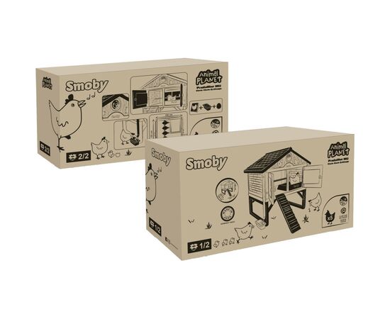 Игровой домик Smoby Коттедж для курочек с аксессуарами, бежевый, 159x121x128 см (890100), изображение 3 Игровой домик Smoby Коттедж для курочек с аксессуарами, бежевый, 159x121x128 см (890100), изображение 3