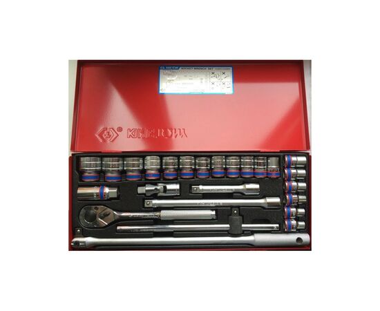 Набор инструментов KING TONY 1/2" 24 шт 12-тигранных с принадлежностями (4226MR01)