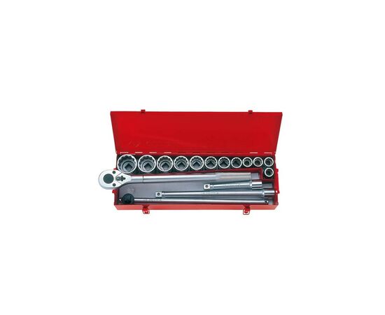 Набор инструментов KING TONY 3/4", 7/8"- 2", 16 шт. 12-гранных, с принадлежностями (6016SR)