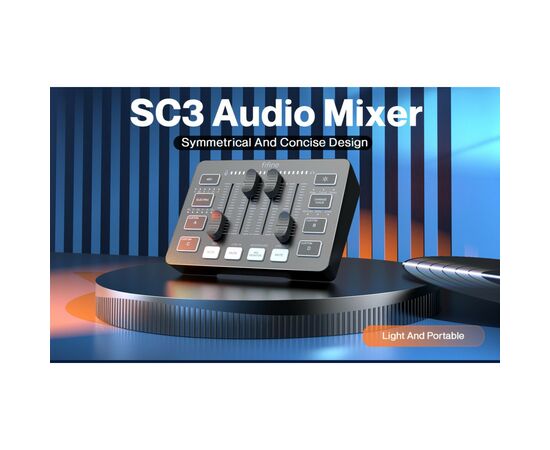 Микшерный пульт Fifine Sound Card Black (SC3), изображение 6 Микшерный пульт Fifine Sound Card Black (SC3), изображение 6