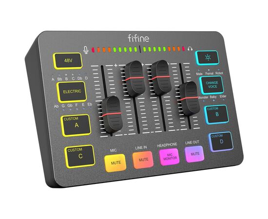 Мікшерний пульт Fifine Sound Card Black (SC3)