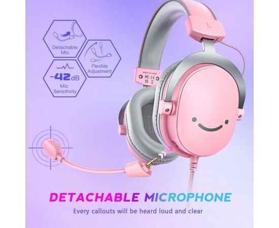 Наушники Fifine H9P Pink (H9P), изображение 4 Наушники Fifine H9P Pink (H9P), изображение 4
