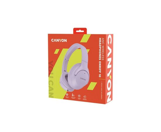 Навушники Canyon OnRiff 10 ANC Bluetooth Purple (CNS-CBTHS10PU), зображення 3 Навушники Canyon OnRiff 10 ANC Bluetooth Purple (CNS-CBTHS10PU), зображення 3