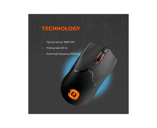 Мишка Canyon GM-116 Carver USB Black (CND-SGM116), зображення 8 Мишка Canyon GM-116 Carver USB Black (CND-SGM116), зображення 8