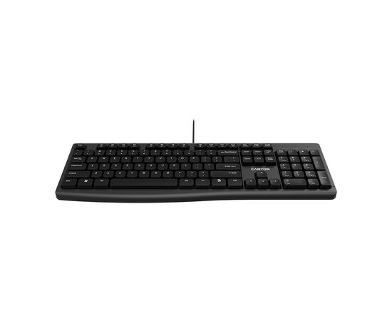 Клавиатура Canyon KB-50 Slim USB UA Black (CNE-CKEY5), изображение 3 Клавиатура Canyon KB-50 Slim USB UA Black (CNE-CKEY5), изображение 3