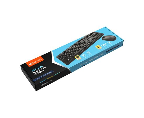 Комплект Canyon SET-W20 Velvet Wireless Silent UA Black (CNS-HSETW02), изображение 4 Комплект Canyon SET-W20 Velvet Wireless Silent UA Black (CNS-HSETW02), изображение 4