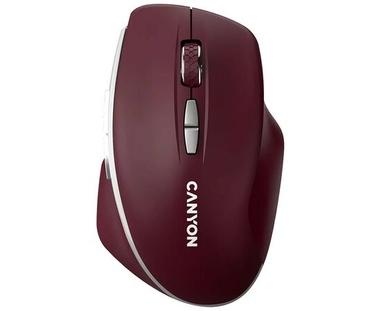 Мышка Canyon MW-21 Wireless Blue LED Burgundy (CNS-CMSW21BR), изображение 3 Мышка Canyon MW-21 Wireless Blue LED Burgundy (CNS-CMSW21BR), изображение 3