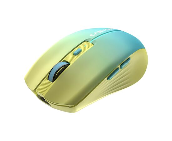Мышка Canyon MW-44 LED Rechargeable Wireless/Bluetooth Yellow Blue (CNS-CMSW44UA), изображение 2 Мышка Canyon MW-44 LED Rechargeable Wireless/Bluetooth Yellow Blue (CNS-CMSW44UA), изображение 2