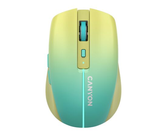 Мышка Canyon MW-44 LED Rechargeable Wireless/Bluetooth Yellow Blue (CNS-CMSW44UA), изображение 3 Мышка Canyon MW-44 LED Rechargeable Wireless/Bluetooth Yellow Blue (CNS-CMSW44UA), изображение 3