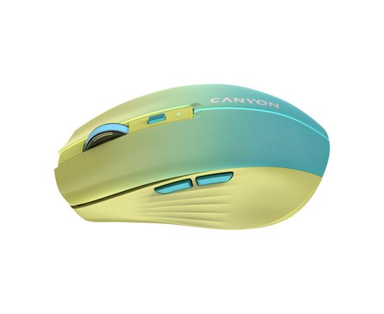 Мышка Canyon MW-44 LED Rechargeable Wireless/Bluetooth Yellow Blue (CNS-CMSW44UA), изображение 4 Мышка Canyon MW-44 LED Rechargeable Wireless/Bluetooth Yellow Blue (CNS-CMSW44UA), изображение 4