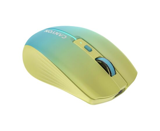 Мышка Canyon MW-44 LED Rechargeable Wireless/Bluetooth Yellow Blue (CNS-CMSW44UA), изображение 5 Мышка Canyon MW-44 LED Rechargeable Wireless/Bluetooth Yellow Blue (CNS-CMSW44UA), изображение 5