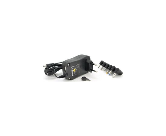 Блок живлення мережевий Voltronic 12W Universal, Output 3V-12V, 2.35*0.75/ 3.0*1.1/3.5*1.35/4.0*1.7 /5.5*2.1/5.5*2.5 (12492 / YT-UPS12W)