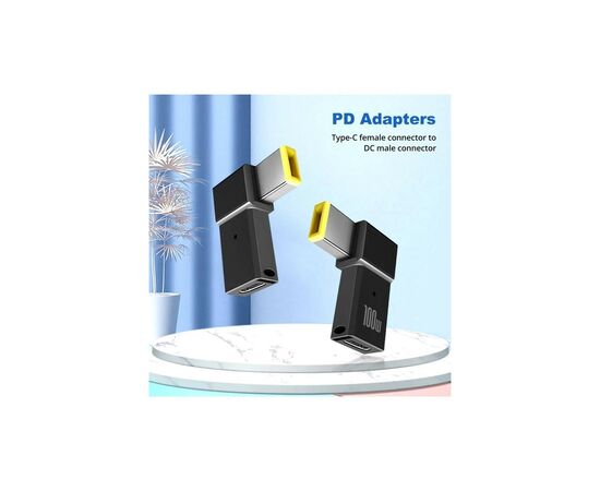 Переходник PD 100W USB-C F to DC Male Jack square mouth Lenovo Thinkpad ST-Lab (PD100W-Lenovo), изображение 5 Переходник PD 100W USB-C F to DC Male Jack square mouth Lenovo Thinkpad ST-Lab (PD100W-Lenovo), изображение 5