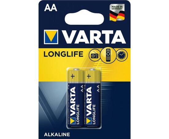 Батарейка Varta AA Longlife LR6 * 2 (04106101412)