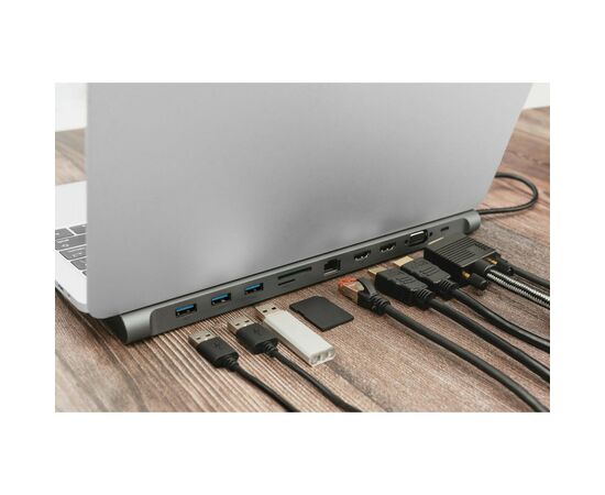 Порт-реплікатор Digitus 11 Port Docking Station, USB-C, 4K (DA-70898), зображення 8 Порт-реплікатор Digitus 11 Port Docking Station, USB-C, 4K (DA-70898), зображення 8