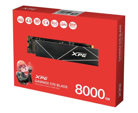 Накопитель SSD M.2 2280 8TB ADATA (AGAMMIXS70B-8000G-CS), изображение 4 Накопитель SSD M.2 2280 8TB ADATA (AGAMMIXS70B-8000G-CS), изображение 4