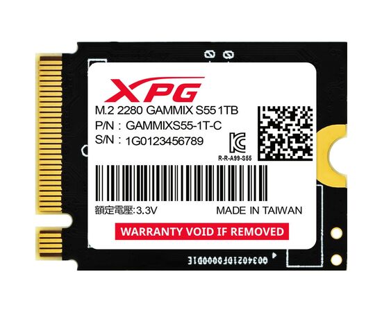 Накопитель SSD M.2 2230 1TB GAMMIX S55 ADATA (SGAMMIXS55-1T-C)