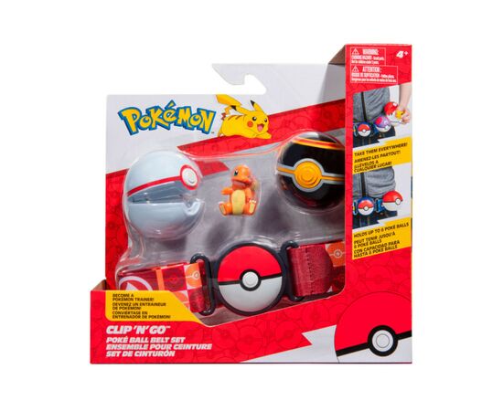 Игровой набор Pokemon W14 - Пояс с покеболами Чармандер (PKW3163)