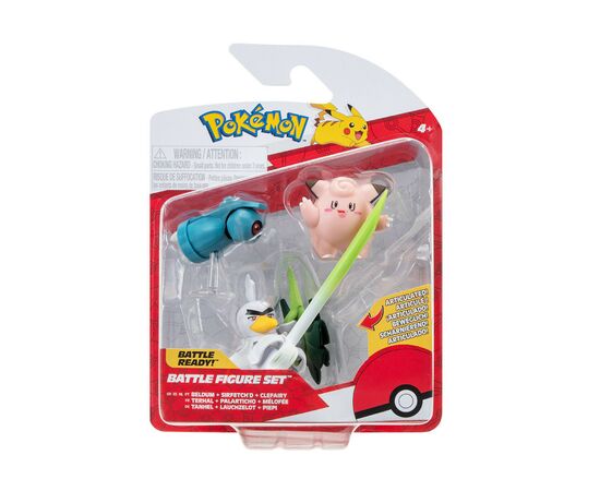 Фигурка Pokemon набор W18 - Клефейри, Белдум, Сирфетчд (PKW3057)