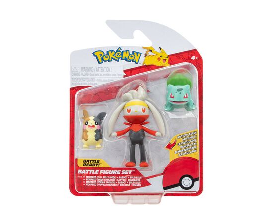 Фігурка Pokemon набір W18 - Морпеко, Бульбазавр, Рабут (PKW3055)