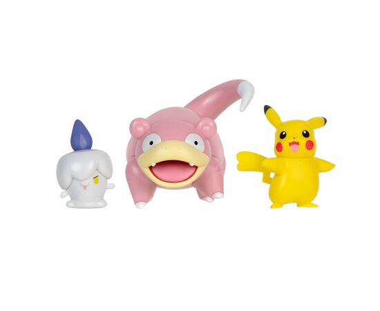 Фигурка Pokemon набор W18 - Пикачу, Литвик, Слоупок (PKW3056), изображение 2 Фигурка Pokemon набор W18 - Пикачу, Литвик, Слоупок (PKW3056), изображение 2