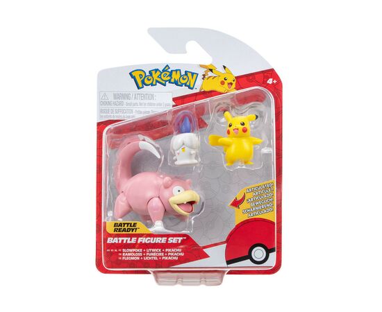 Фігурка Pokemon набір W18 - Пікачу, Літвік, Слоупок (PKW3056)