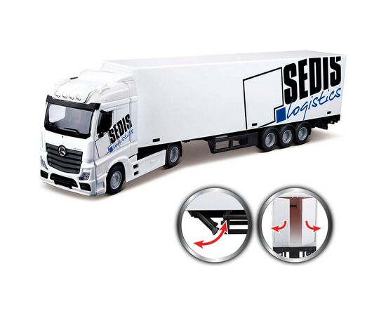 Спецтехника Bburago Фура Mercedes-Benz Actros c погрузчиком (18-31471), изображение 2 Спецтехника Bburago Фура Mercedes-Benz Actros c погрузчиком (18-31471), изображение 2