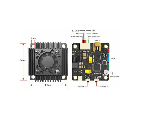 Видеопередатчик (VTX) AKK Ultra Long Range 3W 5.8GHz 48CH L,X Band (TX3000LX), изображение 5 Видеопередатчик (VTX) AKK Ultra Long Range 3W 5.8GHz 48CH L,X Band (TX3000LX), изображение 5