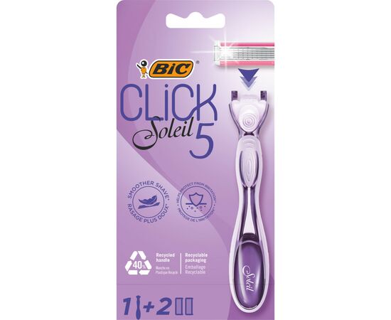 Бритва Bic Click Soleil 5 с 2 сменными картриджами (3086123680227)