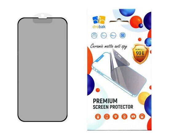 Стекло защитное Drobak Matte Ceramics Anty Spy Apple iPhone 15 Plus (292928)