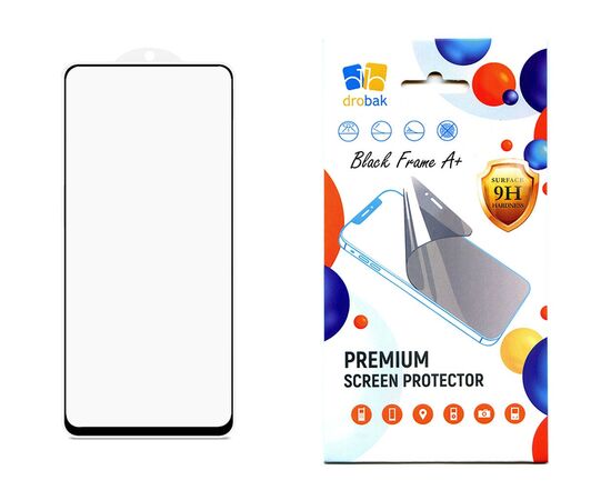 Скло захисне Drobak Realme C55 Black Frame A+ (535393)