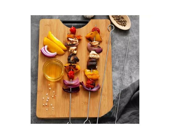 Шампур Bergner Bbq 36 см 4 шт (BG-40222-MM), изображение 2 Шампур Bergner Bbq 36 см 4 шт (BG-40222-MM), изображение 2